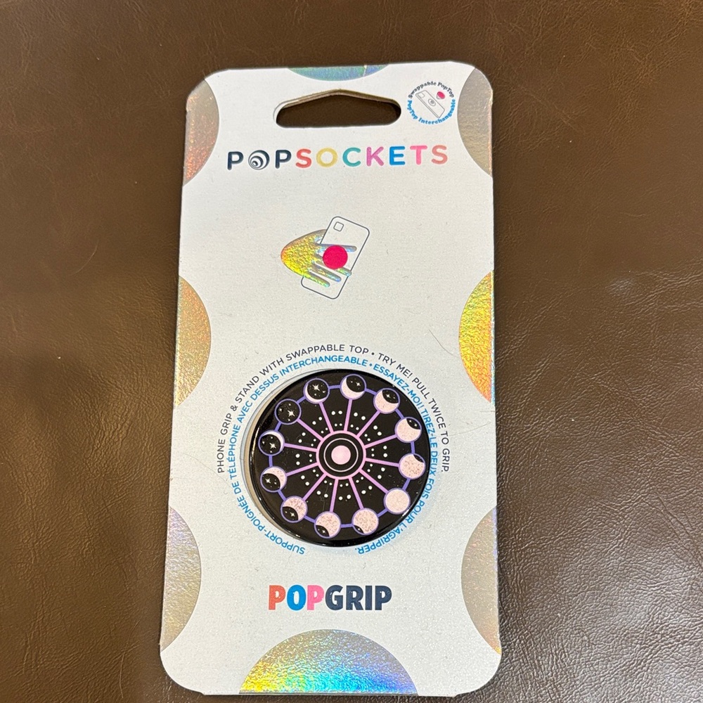 PopSocket Black and Pink PopGrip